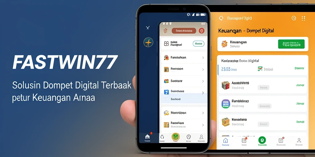 Tampilan antarmuka aplikasi Dompet Digital FASTWIN77 yang sederhana dan intuitif.