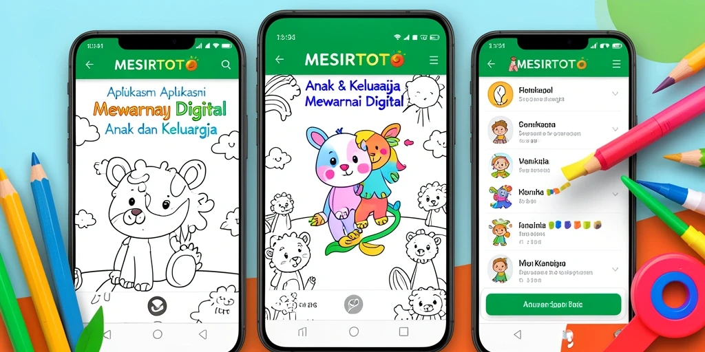 Antarmuka aplikasi MESIRTOTO yang menarik untuk Mewarnai Digital.