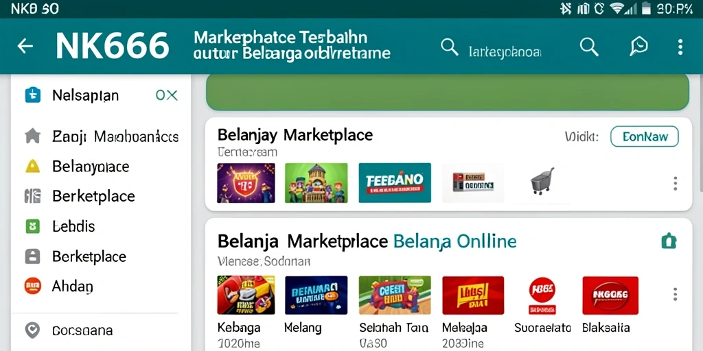 Tampilan antarmuka NK666 yang modern dan mudah digunakan untuk belanja.