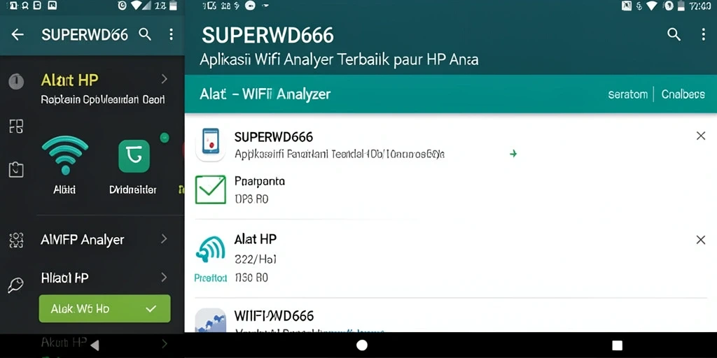 Tampilan antarmuka SUPERWD666 yang memudahkan analisis jaringan WiFi.