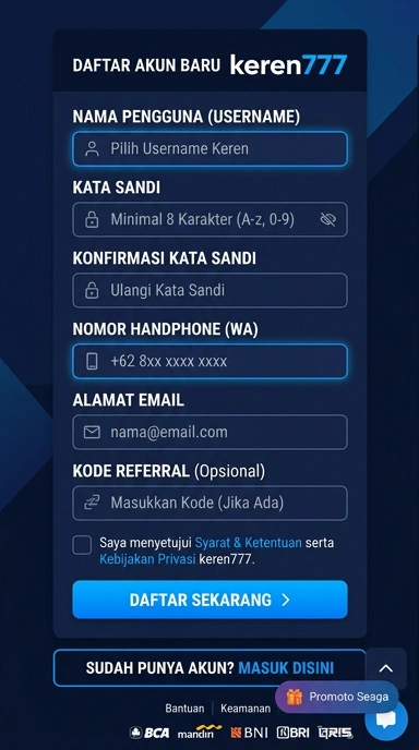 Cara Mudah Daftar Akun Keren777 untuk Android
