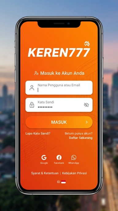 Selamat datang di halaman login keren777 untuk pengguna Android